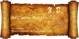 Németh Dolli névjegykártya